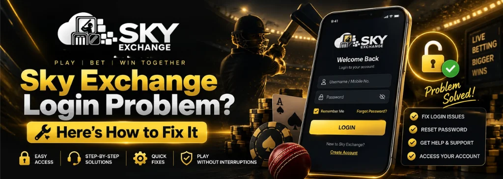 Sky Exchange Login Problem Banner